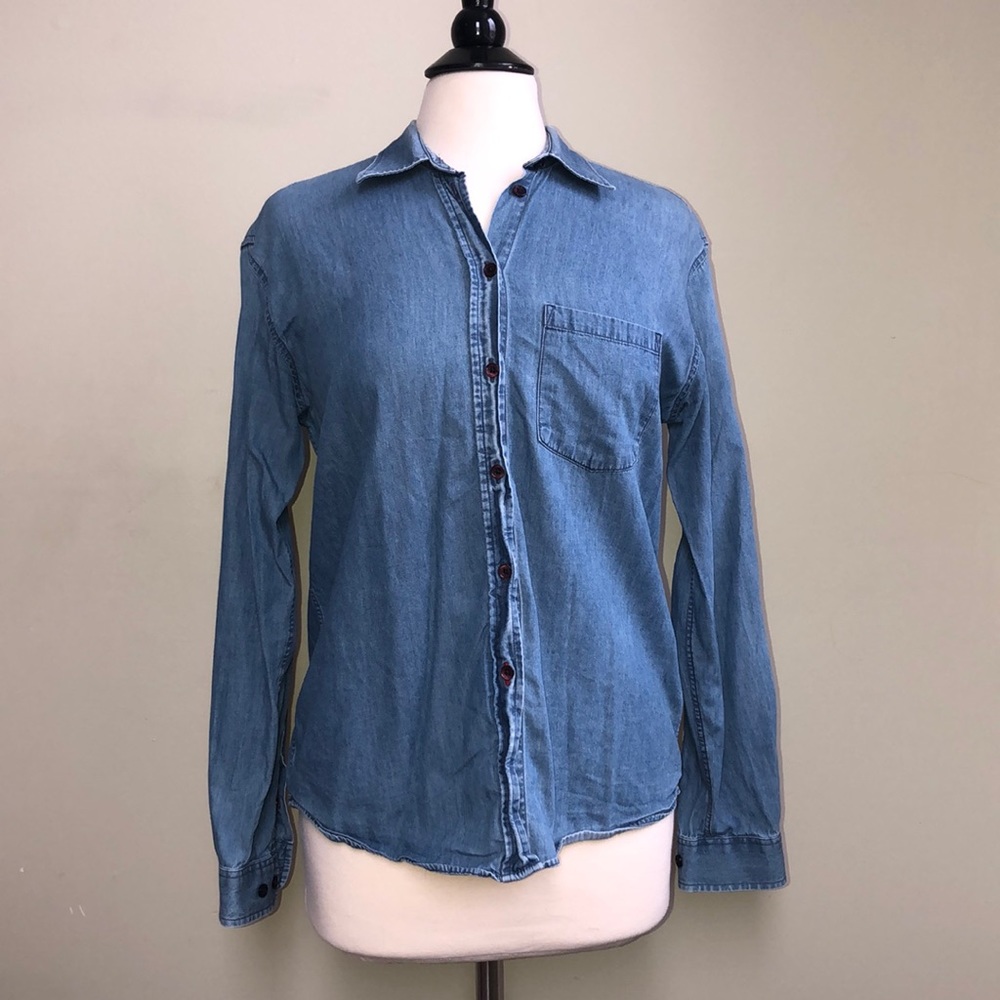 Cutter & Buck Vintage Twill Denim Button Down